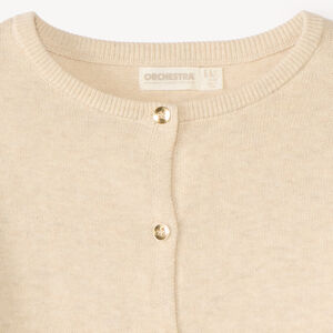 Gilet tricot uni fantaisie pour fille 