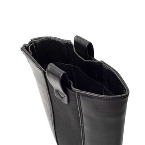 Bottes noire en simili cuir avec semelle chunky pour fille 