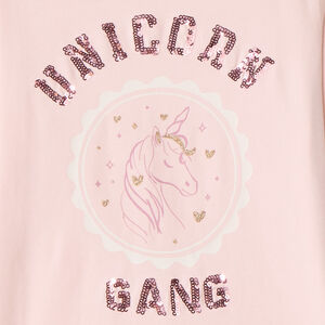 T-shirt manches longues avec sequins fantaisie pour fille  