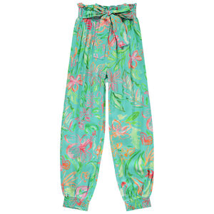 Pantalon fluide imprimé tropical pour fille 