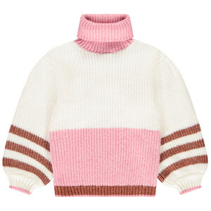 Pull en tricot chenille effet color block pour fille 