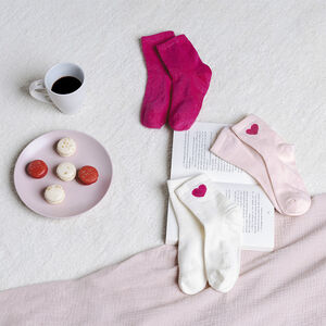 Lot de 3 paires de chaussettes Octobre Rose pour femme 
