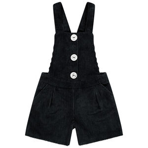 Salopette courte en velours côtelé pour enfant fille 