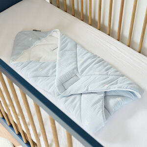 Couverture enveloppante 75 x 75 cm imprimé fleurs 