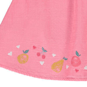 Ensemble tunique en double gaze de coton + legging imprimé fruits pour bébé fille 