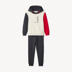 Ensemble sweat + jogging fantaisie colorblock pour garçon 