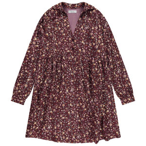 Robe manches longues imprimé fleuri pour femme 