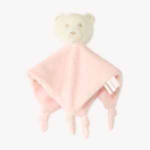 Doudou mouchoir ourson en velours pour bébé fille 