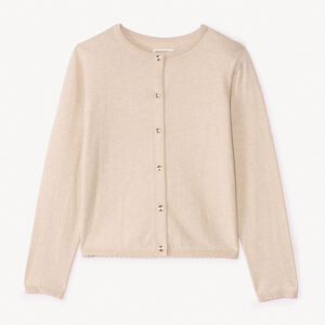 Gilet en tricot uni pour fille 