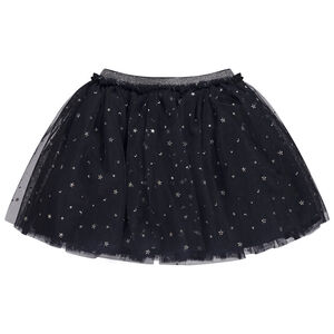 Jupe froncée en tulle imprimé argenté pour bébé fille 