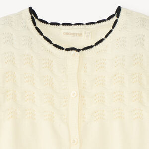 Gilet manches courtes en tricot pour fille 
