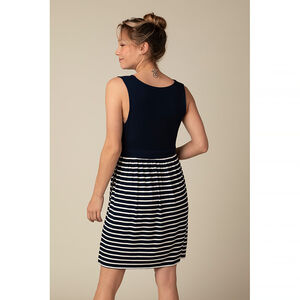 Robe de grossesse sans manches cache-cœur 