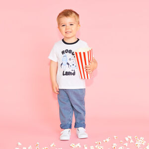 T-shirt manches courtes print robot et fusée pour bébé garçon 