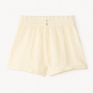 Short uni en double gaze pour fille 