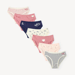 Lot de 7 culottes fille motifs fantaisie 