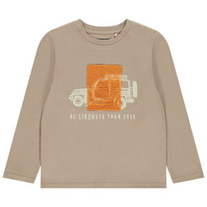 T-shirt manches longues à print et bouclettes pour garçon 