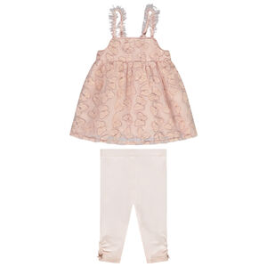 Ensemble 2 pièces avec tunique papillons pour bébé fille 