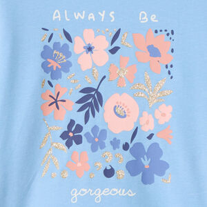 T-shirt manches longues à print pailleté pour fille 