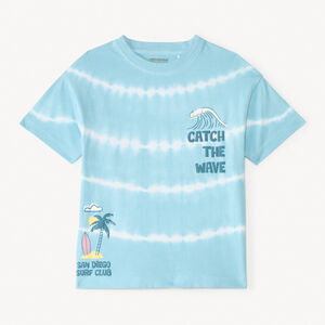 T-shirt manches courtes tie and dye print surf pour garçon 