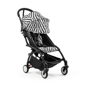 Poussette Stokke® YOYO³ à partir de 6 mois - cadre noir/zèbre 
