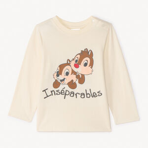 T-shirt manches longues oversize Tic et Tac Disney pour bébé garçon 