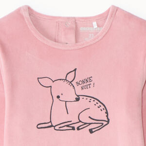 Set pyjama en micropolaire print biche pour bébé fille 