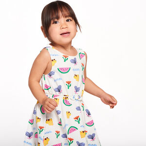 Robe sans manches imprimé fantaisie pour bébé fille 