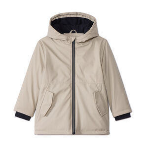 Parka gomme à capuche et doublure micropolaire pour garçon 