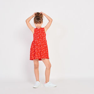 Robe sans manches imprimé fantaisie pour fille 