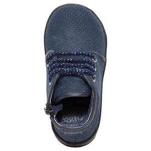 Bottillons zippés en cuir effet croco 