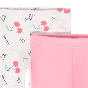 Lot de 4 corsaires en jersey pour bébé fille 