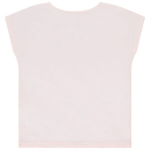 T-shirt manches courtes à fleur effet pétales 3D fille 