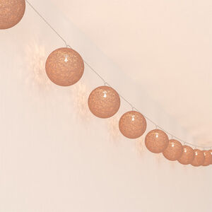 Guirlande lumineuse LED 10 boules Glitter rose gold 