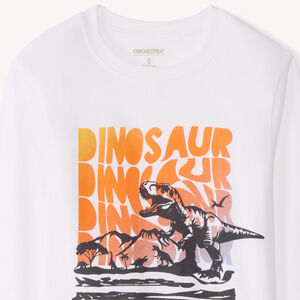 T-shirt manches longues uni avec soft print pour garçon  