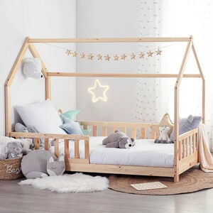 Lit cabane Bosco 90 x 190 cm - Bois naturel 