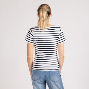 T-shirt de grossesse manches courtes à rayures 