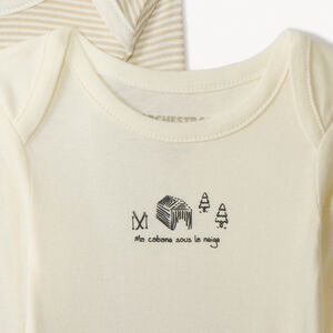 Lot de 7 bodies manches longues motifs ski pour bébé 