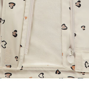 Parka gomme déperlante imprimé tacheté cœurs pour fille 