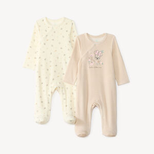 Lot de 2 dors-bien velours bébé fille motifs Minnie Disney 