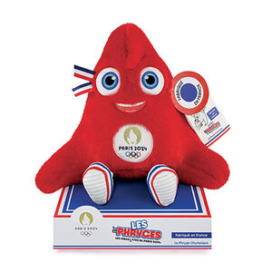 Peluche Mascotte Jeux Olympiques Paris 2024 fabriquée en France 30 cm 