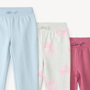 Lot de 3 ensembles de jogging fille en molleton motifs fantaisie 