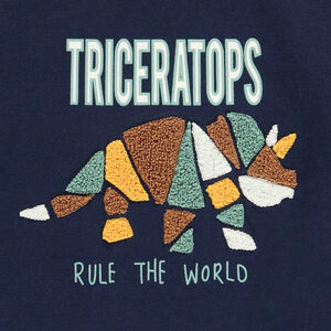 T-shirt manches longues à motif en bouclettes pour garçon 