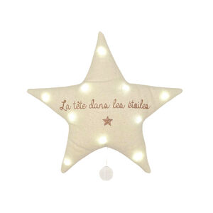 Veilleuse musicale étoile "La tête dans les étoiles" - Beige 
