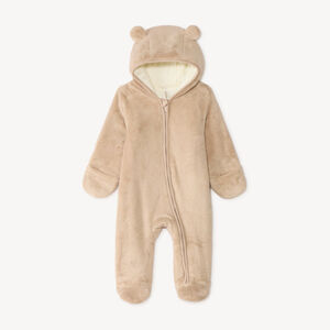 Combi-pilote uni bébé garçon avec capuche ourson ludique  
