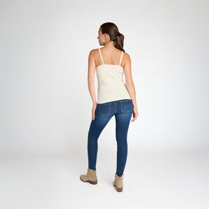 Débardeur d'allaitement uni à fines bretelles pour femme 