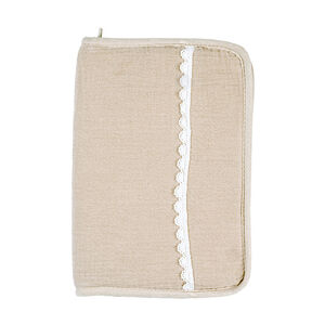 Protège carnet de santé en gaze FanFan sable 