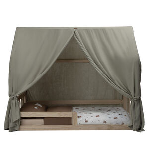 Toile en gaze de coton pour lit Premissori vert 