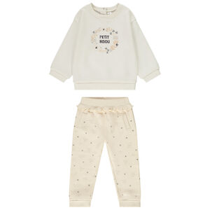 Ensemble jogging en molleton Petit Bisou pour bébé fille 