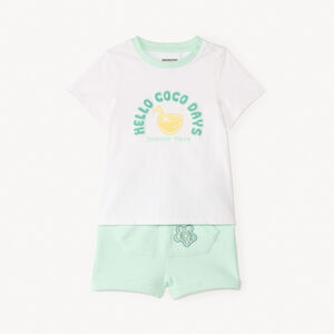 Ensemble court 2 pièces t-shirt + short fantaisie pour bébé garçon  