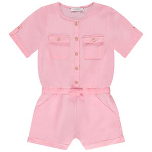 Combishort en sergé uni pour fille 